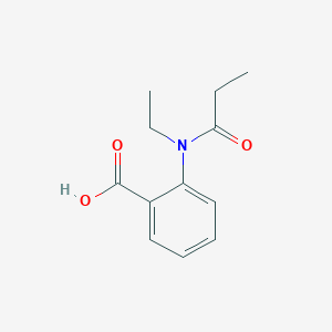 molecular formula C12H15NO3 B5234863 2-[ethyl(propionyl)amino]benzoic acid 
