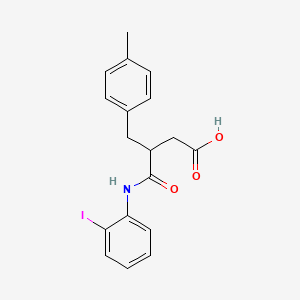 molecular formula C18H18INO3 B5234872 4-[(2-iodophenyl)amino]-3-(4-methylbenzyl)-4-oxobutanoic acid 