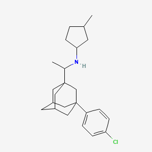 molecular formula C24H34ClN B5234874 N-{1-[3-(4-chlorophenyl)-1-adamantyl]ethyl}-3-methylcyclopentanamine 