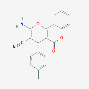 2-amino-4-(4-methylphenyl)-5-oxo-4H,5H-pyrano[3,2-c]chromene-3-carbonitrile