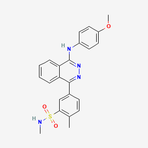 molecular formula C23H22N4O3S B5234895 5-{4-[(4-methoxyphenyl)amino]-1-phthalazinyl}-N,2-dimethylbenzenesulfonamide 