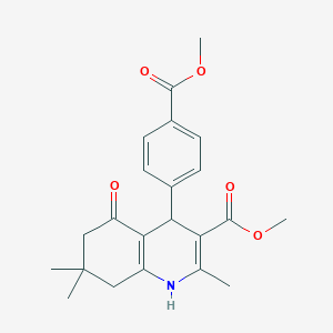 molecular formula C22H25NO5 B5234910 methyl 4-[4-(methoxycarbonyl)phenyl]-2,7,7-trimethyl-5-oxo-1,4,5,6,7,8-hexahydro-3-quinolinecarboxylate 