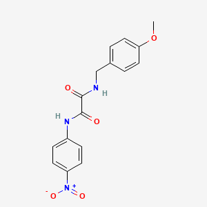 molecular formula C16H15N3O5 B5234913 N-(4-methoxybenzyl)-N'-(4-nitrophenyl)ethanediamide 