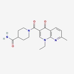 molecular formula C18H22N4O3 B5234916 1-[(1-ethyl-7-methyl-4-oxo-1,4-dihydro-1,8-naphthyridin-3-yl)carbonyl]-4-piperidinecarboxamide 