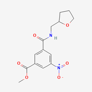 molecular formula C14H16N2O6 B5234928 methyl 3-nitro-5-{[(tetrahydro-2-furanylmethyl)amino]carbonyl}benzoate 