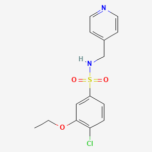 molecular formula C14H15ClN2O3S B5234932 4-chloro-3-ethoxy-N-(4-pyridinylmethyl)benzenesulfonamide 