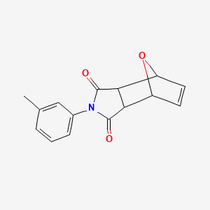 molecular formula C15H13NO3 B5234944 4-(3-methylphenyl)-10-oxa-4-azatricyclo[5.2.1.0~2,6~]dec-8-ene-3,5-dione 