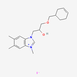 molecular formula C20H29IN2O2 B5234954 3-[3-(3-cyclohexen-1-ylmethoxy)-2-hydroxypropyl]-1,5,6-trimethyl-1H-benzimidazol-3-ium iodide 