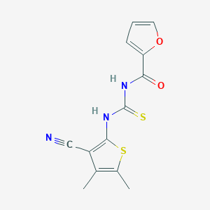 molecular formula C13H11N3O2S2 B5234971 N-{[(3-cyano-4,5-dimethyl-2-thienyl)amino]carbonothioyl}-2-furamide 