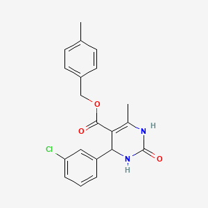 molecular formula C20H19ClN2O3 B5234985 4-methylbenzyl 4-(3-chlorophenyl)-6-methyl-2-oxo-1,2,3,4-tetrahydro-5-pyrimidinecarboxylate 