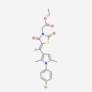 ethyl (5-{[1-(4-bromophenyl)-2,5-dimethyl-1H-pyrrol-3-yl]methylene}-2,4-dioxo-1,3-thiazolidin-3-yl)acetate