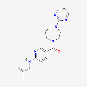 molecular formula C19H24N6O B5234993 N-(2-methyl-2-propen-1-yl)-5-{[4-(2-pyrimidinyl)-1,4-diazepan-1-yl]carbonyl}-2-pyridinamine 