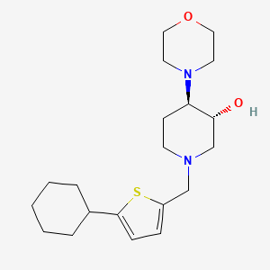 (3R*,4R*)-1-[(5-cyclohexyl-2-thienyl)methyl]-4-(4-morpholinyl)-3-piperidinol