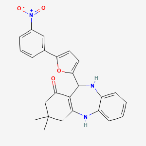 3,3-dimethyl-11-[5-(3-nitrophenyl)-2-furyl]-2,3,4,5,10,11-hexahydro-1H-dibenzo[b,e][1,4]diazepin-1-one