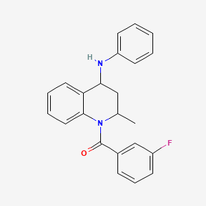 molecular formula C23H21FN2O B5235035 1-(3-fluorobenzoyl)-2-methyl-N-phenyl-1,2,3,4-tetrahydro-4-quinolinamine 