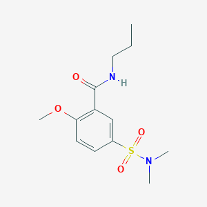 molecular formula C13H20N2O4S B5235040 5-[(dimethylamino)sulfonyl]-2-methoxy-N-propylbenzamide 