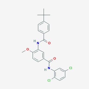 molecular formula C25H24Cl2N2O3 B5235066 3-[(4-tert-butylbenzoyl)amino]-N-(2,5-dichlorophenyl)-4-methoxybenzamide 