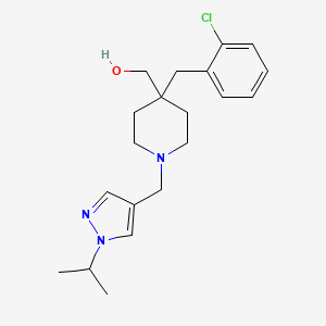 {4-(2-chlorobenzyl)-1-[(1-isopropyl-1H-pyrazol-4-yl)methyl]-4-piperidinyl}methanol