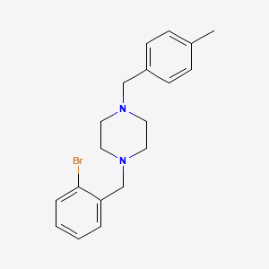 molecular formula C19H23BrN2 B5235099 1-(2-bromobenzyl)-4-(4-methylbenzyl)piperazine 