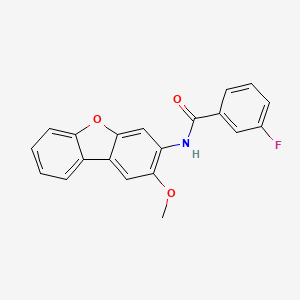 molecular formula C20H14FNO3 B5235101 3-fluoro-N-(2-methoxydibenzo[b,d]furan-3-yl)benzamide 