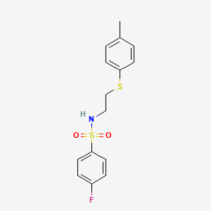 4-fluoro-N-{2-[(4-methylphenyl)thio]ethyl}benzenesulfonamide