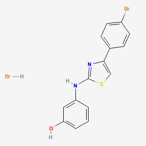 molecular formula C15H12Br2N2OS B5235143 3-{[4-(4-bromophenyl)-1,3-thiazol-2-yl]amino}phenol hydrobromide 