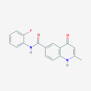 molecular formula C17H13FN2O2 B5235193 N-(2-fluorophenyl)-4-hydroxy-2-methyl-6-quinolinecarboxamide 
