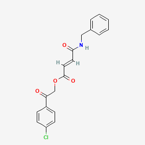 molecular formula C19H16ClNO4 B5235204 2-(4-chlorophenyl)-2-oxoethyl 4-(benzylamino)-4-oxo-2-butenoate 