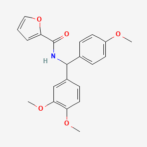 N-[(3,4-dimethoxyphenyl)(4-methoxyphenyl)methyl]-2-furamide