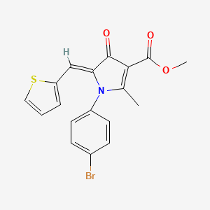 methyl 1-(4-bromophenyl)-2-methyl-4-oxo-5-(2-thienylmethylene)-4,5-dihydro-1H-pyrrole-3-carboxylate