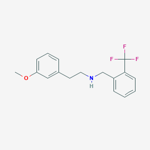 molecular formula C17H18F3NO B5235234 2-(3-methoxyphenyl)-N-[2-(trifluoromethyl)benzyl]ethanamine 
