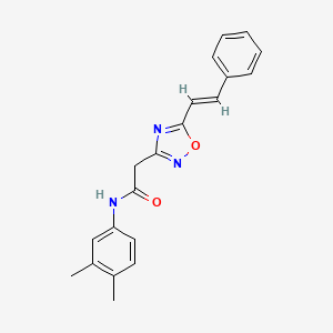 molecular formula C20H19N3O2 B5235249 N-(3,4-dimethylphenyl)-2-[5-(2-phenylvinyl)-1,2,4-oxadiazol-3-yl]acetamide 