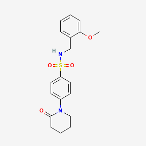 N-(2-methoxybenzyl)-4-(2-oxo-1-piperidinyl)benzenesulfonamide
