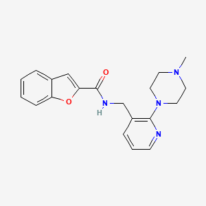 molecular formula C20H22N4O2 B5235278 N-{[2-(4-methyl-1-piperazinyl)-3-pyridinyl]methyl}-1-benzofuran-2-carboxamide 