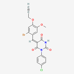 5-[2-bromo-5-methoxy-4-(2-propyn-1-yloxy)benzylidene]-1-(4-chlorophenyl)-2,4,6(1H,3H,5H)-pyrimidinetrione