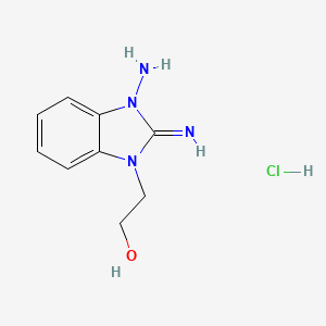 molecular formula C9H13ClN4O B5235305 2-(3-amino-2-imino-2,3-dihydro-1H-benzimidazol-1-yl)ethanol hydrochloride 