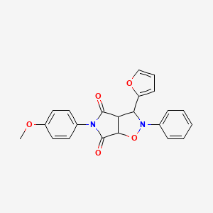 3-(2-furyl)-5-(4-methoxyphenyl)-2-phenyldihydro-2H-pyrrolo[3,4-d]isoxazole-4,6(3H,5H)-dione