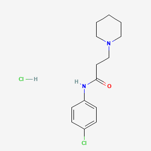 molecular formula C14H20Cl2N2O B5235351 N-(4-chlorophenyl)-3-(1-piperidinyl)propanamide hydrochloride 