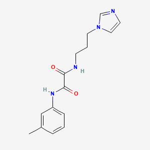 molecular formula C15H18N4O2 B5235374 N-[3-(1H-imidazol-1-yl)propyl]-N'-(3-methylphenyl)ethanediamide 