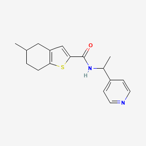 molecular formula C17H20N2OS B5235377 5-methyl-N-[1-(4-pyridinyl)ethyl]-4,5,6,7-tetrahydro-1-benzothiophene-2-carboxamide CAS No. 959240-52-9