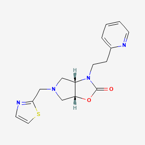 (3aS*,6aR*)-3-[2-(2-pyridinyl)ethyl]-5-(1,3-thiazol-2-ylmethyl)hexahydro-2H-pyrrolo[3,4-d][1,3]oxazol-2-one