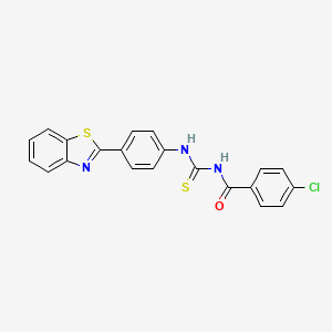 N-({[4-(1,3-benzothiazol-2-yl)phenyl]amino}carbonothioyl)-4-chlorobenzamide