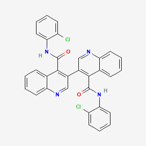 molecular formula C32H20Cl2N4O2 B5235429 N,N'-bis(2-chlorophenyl)-3,3'-biquinoline-4,4'-dicarboxamide 