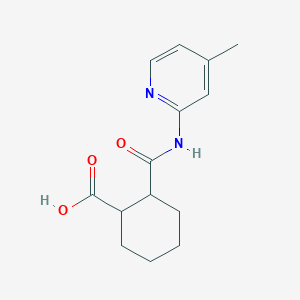 molecular formula C14H18N2O3 B5235491 2-{[(4-methyl-2-pyridinyl)amino]carbonyl}cyclohexanecarboxylic acid 