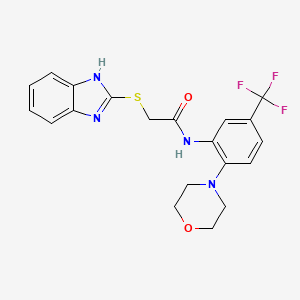 2-(1H-benzimidazol-2-ylthio)-N-[2-(4-morpholinyl)-5-(trifluoromethyl)phenyl]acetamide