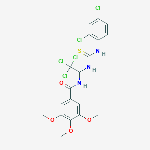 molecular formula C19H18Cl5N3O4S B5235499 3,4,5-trimethoxy-N-[2,2,2-trichloro-1-({[(2,4-dichlorophenyl)amino]carbonothioyl}amino)ethyl]benzamide CAS No. 303062-79-5