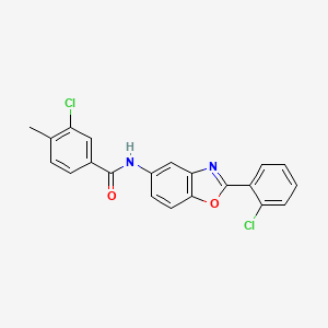 3-chloro-N-[2-(2-chlorophenyl)-1,3-benzoxazol-5-yl]-4-methylbenzamide
