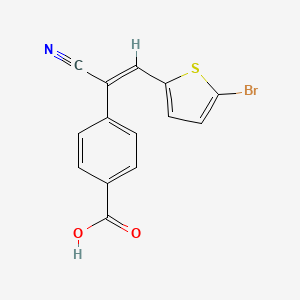 molecular formula C14H8BrNO2S B5235504 4-[2-(5-bromo-2-thienyl)-1-cyanovinyl]benzoic acid 