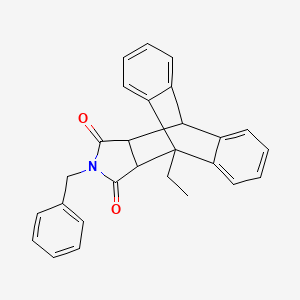 molecular formula C27H23NO2 B5235512 17-benzyl-1-ethyl-17-azapentacyclo[6.6.5.0~2,7~.0~9,14~.0~15,19~]nonadeca-2,4,6,9,11,13-hexaene-16,18-dione 