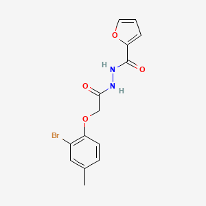 molecular formula C14H13BrN2O4 B5235557 N'-[2-(2-bromo-4-methylphenoxy)acetyl]-2-furohydrazide 